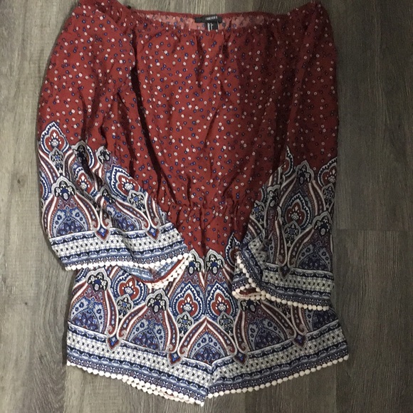 NWOT OFF THE SHOULDER ROMPER - Picture 2 of 5